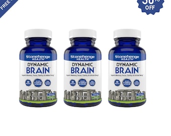 3x Stonehenge Health Dynamic Brain Memory & Focus Supplement 60 Caps