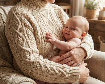 Country Zopfmuster Strickmuster | Digitaler Download Damen Pullover PDF | Intermediate Zopfmuster Pullover