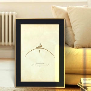 Impression de calligraphie islamique Rumi, art spirituel soufi (téléchargement numérique)