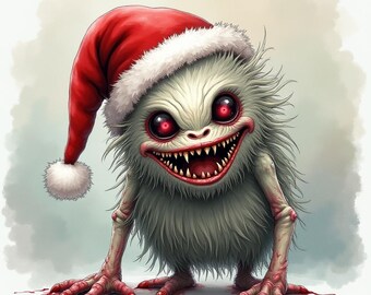Lot de 5 créatures effrayantes de Noël effrayantes, 2024