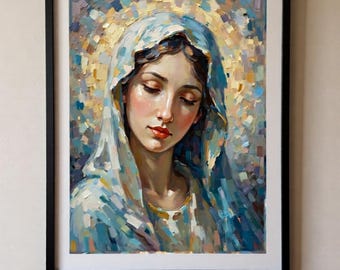 Religious Wall Art, Digital Art Print, Mother of Light
