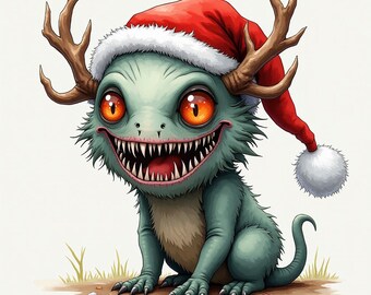 Lot de 5 créatures effrayantes de Noël effrayantes, 2023