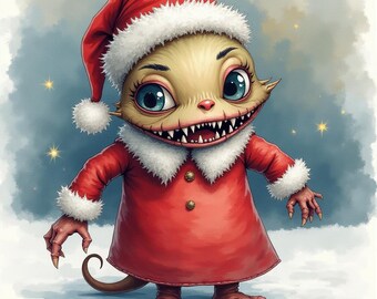 Lot de 5 créatures effrayantes de Noël effrayantes, 2023