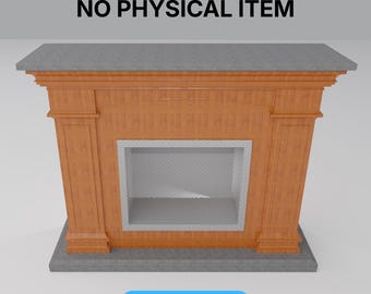 STL File - 1:12 Scale Fireplace – Dollhouse Miniature 3D Print Ready Digital Download