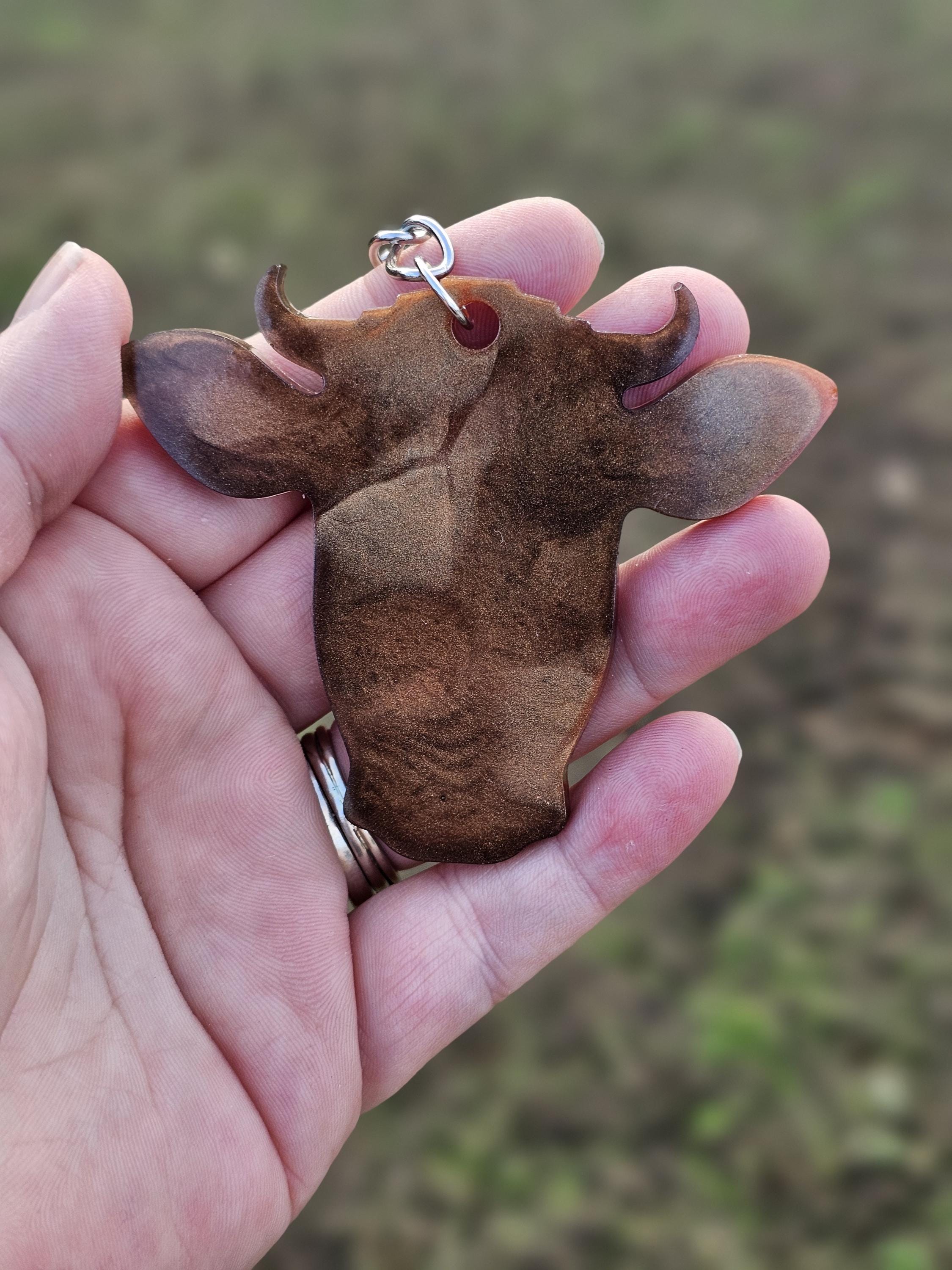 Bull or Cow Head Keychain - Etsy