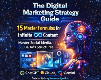 Digital Marketing Planner & Content Strategy Guide | Social Media Manager Toolkit PDF