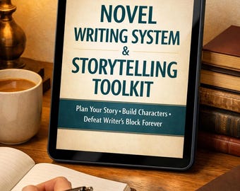 Caderno de Exercícios para Escrita de Romance | Planejador de História, Personagens e 360 Ideias para Escrita (PDF)