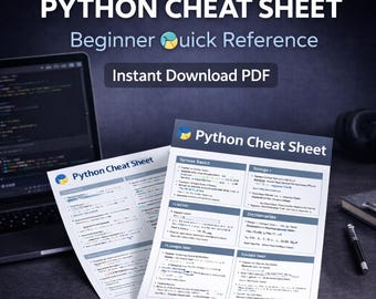 Guia de Consulta Rápida de Python para Iniciantes | Guia de Referência Rápida de Programação | PDF Imprimível com Sintaxe de Programação