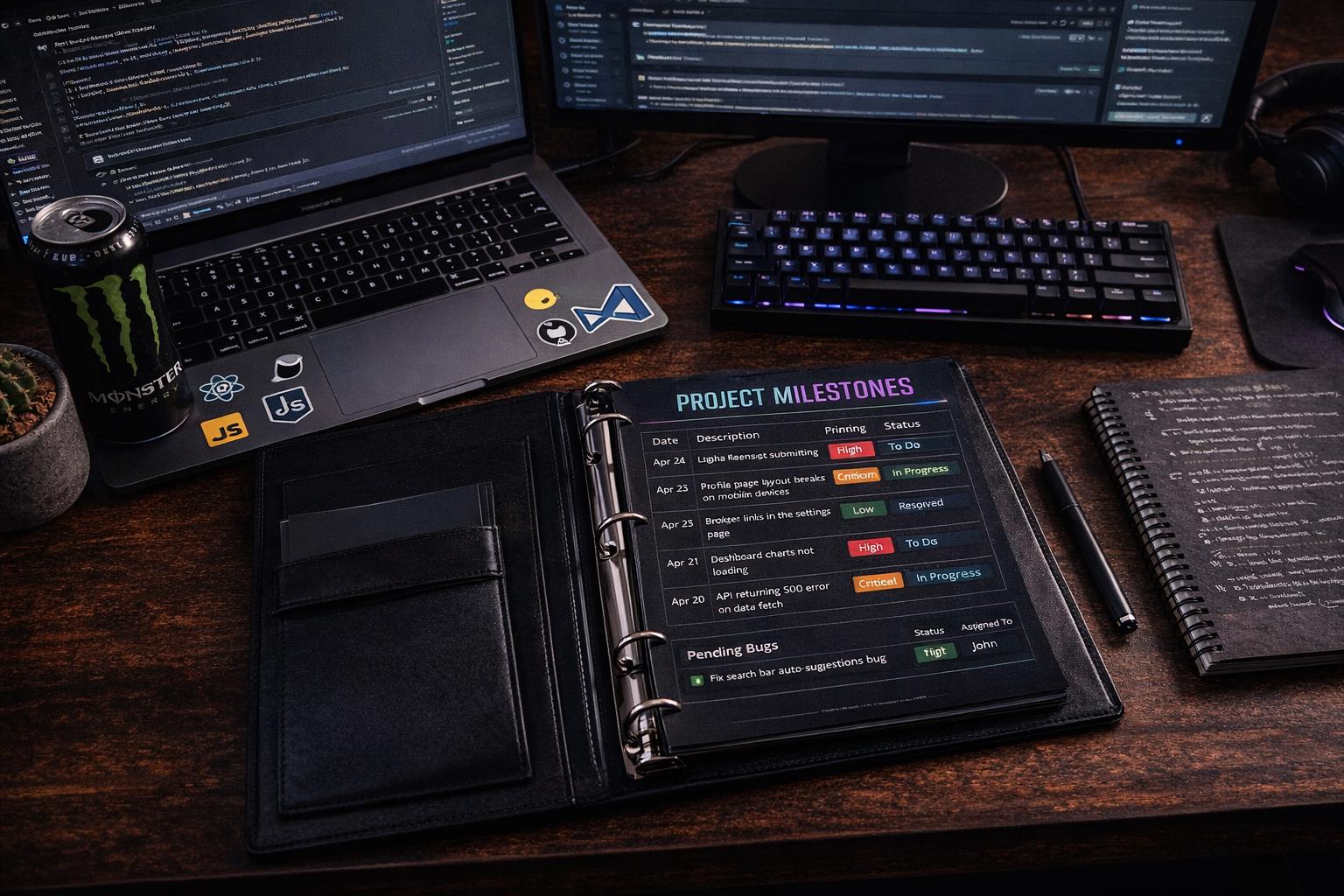 Coding Project Planner Printable | CS Student Portfolio Github Tracker ...