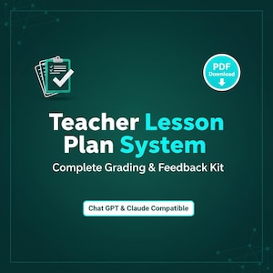 Lehrer-Unterrichtsplan & Noten-Leitfaden PDF | Klassenzimmer Assistenten-Toolkit