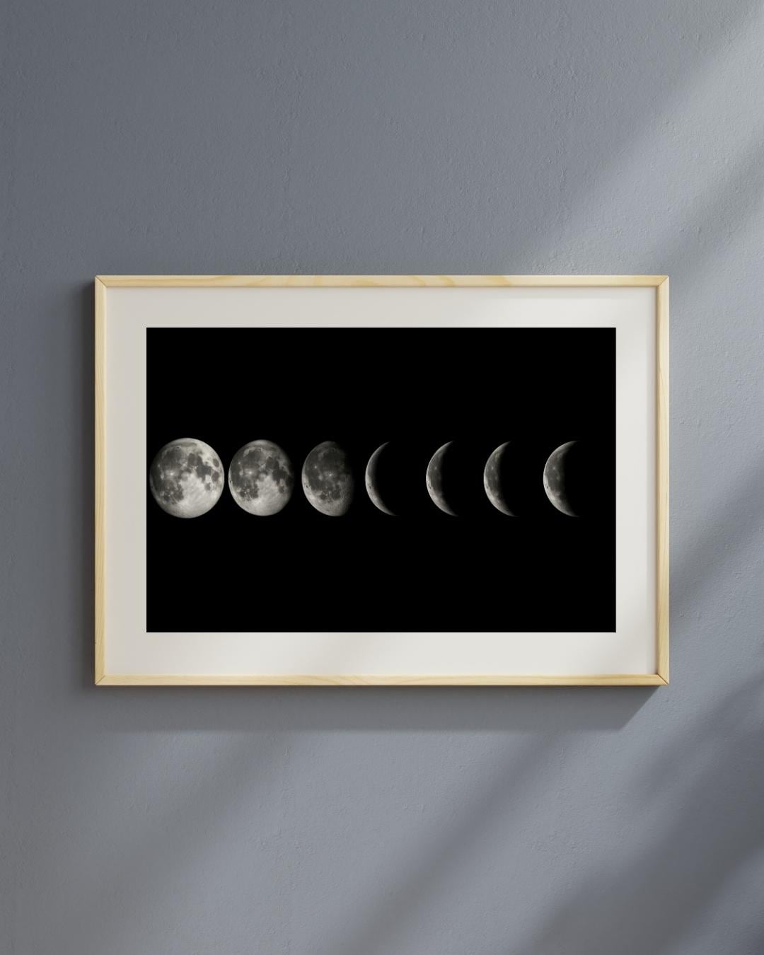 Lunar Cycle Art Print, Moon Phases Wall Decor (digital Download) - Etsy