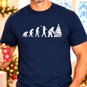 Christmas Evolution T-Shirt, Funny Santa Evolution Shirt, Xmas Gift for Men, Festive Dad Tee, Holiday Present, Christmas Party Top