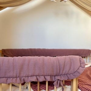 Muslin Rail Cover, Padded Teething Guard, Made to Order Rail Protector