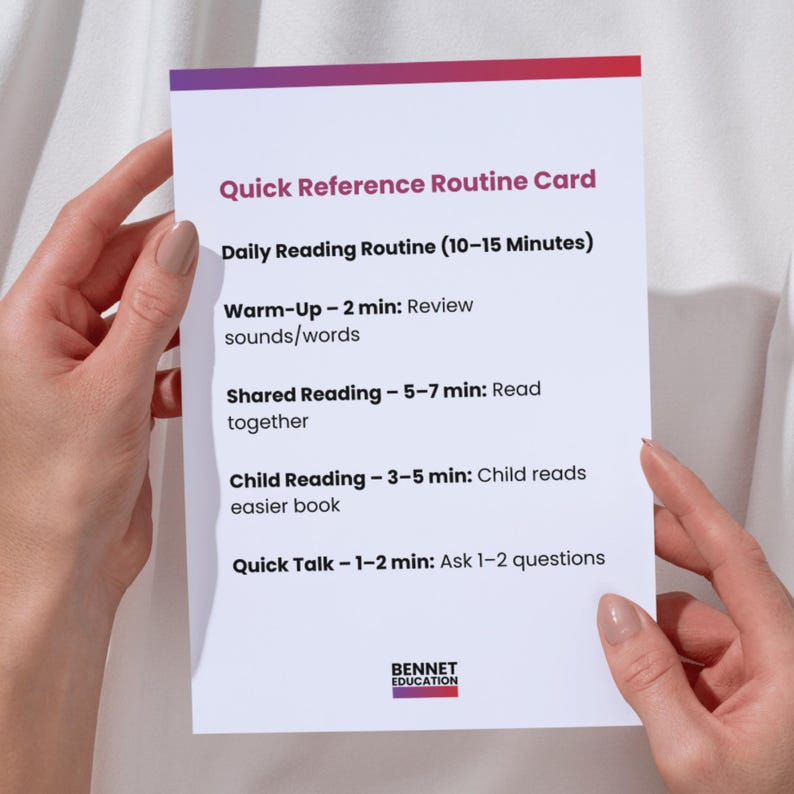 A4 & A5 Reading Routine Printable for Kids | Daily Reading Schedule ...