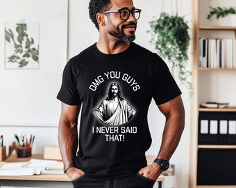 Camiseta divertida con meme de Jesús, camiseta sarcástica y sátira religiosa