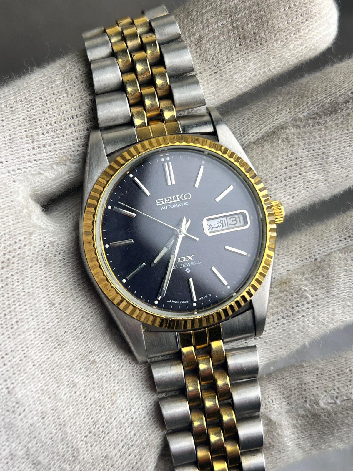 seiko 5 snxj90 datejust dress gold silver Seiko SNXS Datejust main image 0