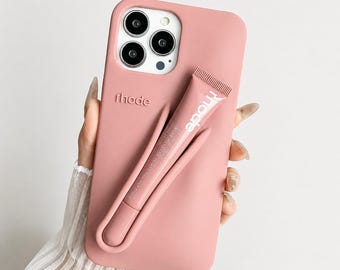 Silicone Phone Case with Lip Gloss Rhode Inspired Design for iPhone 12, 13, 14, 15, 16, 17, Plus, Pro Max, Air Cute Stylish Protective Cover