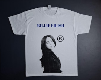 Vintage Billie Eilish White Screen-Printed T-Shirt – Y2K Streetwear Style