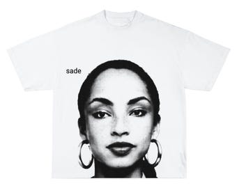 Sade Vintage Rap Tee Y2K Bootleg Style Oversized White T-Shirt Graphic Streetwear