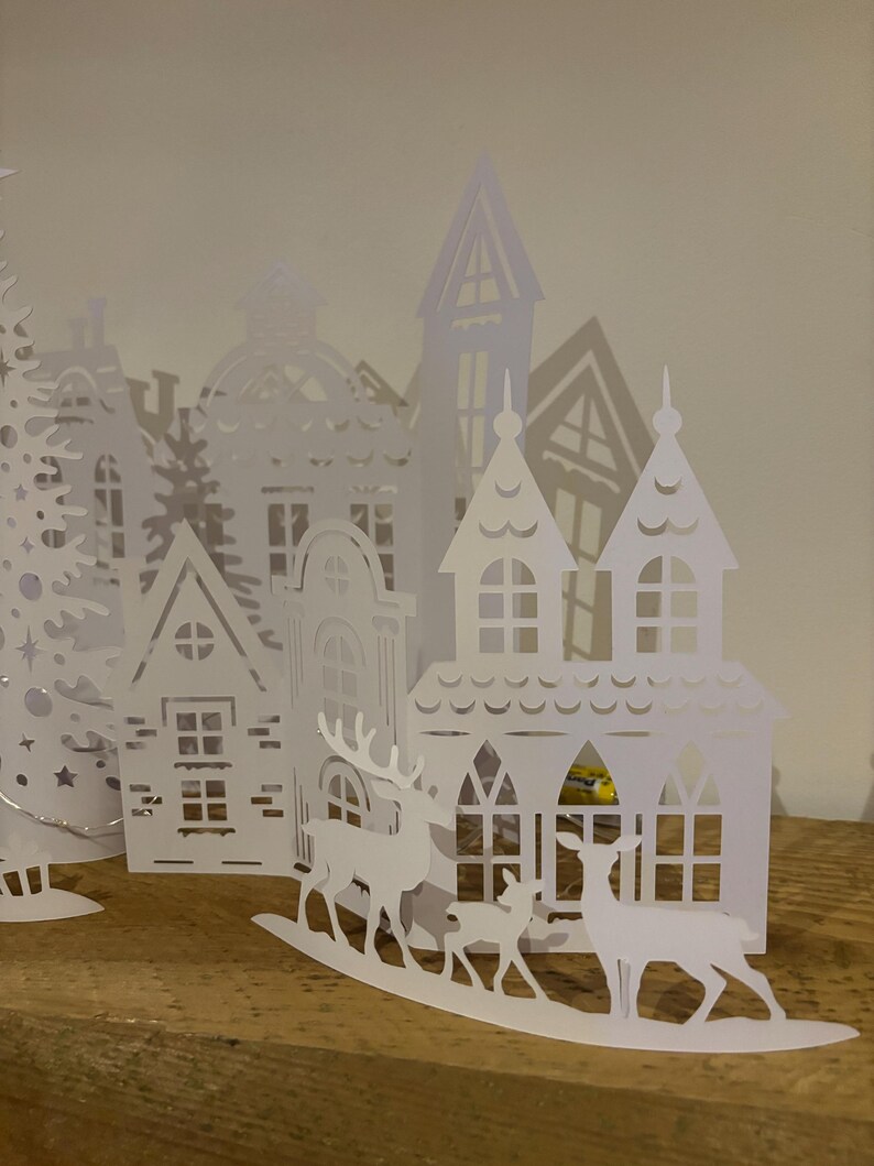 XXL Christmas Village Made of Paper, a Magical and Poetic Decoration - Etsy