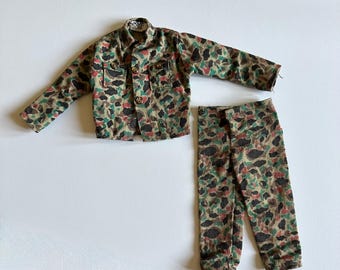 Conjunto de uniforme de camuflaje marino de G.I. Joe Action Hasbro, etiqueta de Hong Kong