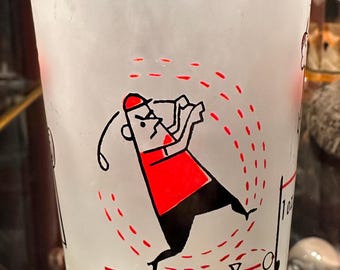 Anchor-Hocking "Say When" 19th Hole 4oz shot glass 1950's Golf
