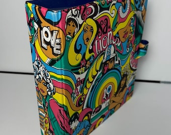 1960's Psychedelic 45rpm Record Storage Binder Groovy