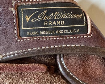 Guante de béisbol Ted Williams Sears & Roebuck 16155 para zurdos, años 70, tamaño juvenil