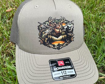 Loden Richardson 112 trucker hat | wilderness design | deer hunting cap | adjustable  | gift | outdoorsman | fishing hat | deer | Fishing