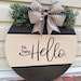 Hi Hey Hello Door Sign | Door Hanger | Front Door Wreath | Housewarming ...