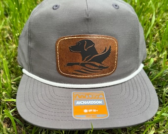 Richardson 256 Umpqua Hat | Leather Patch Duck Hunting Hat | outdoor trucker hat | waterfowl Rope | outdoors |  cap | gift | outdoorsmen