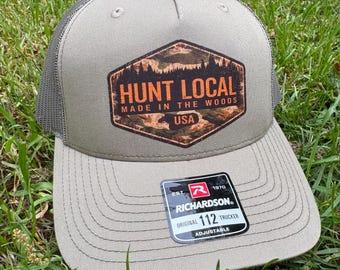 Hunt local Richardson 112 | trucker hat | Richardson hat | gift | outdoorsman | hunting cap | loden | camo | realtree | rustic | woods