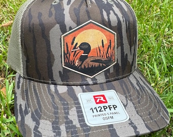 Bottomland camo duck hat | Richardson 112 pfp | hunting trucker hat | duck hunting cap | gift | outdoorsman | mossy oak | mallard | 5 panel