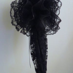 SEE SHOP NOTICE Victorian Walking Stick Parasol Umbrella in the Style of My Fair Lady in Your Choice Color Lace, Extravagant Ruffle, image 4