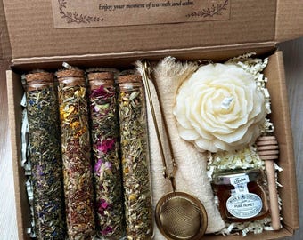 Sympathy Gift Box for Her – Peony Candle Care Package, Thinking of You, Comfort Gift