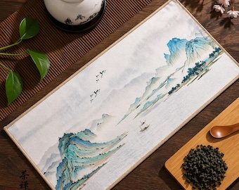 Tapete de mesa chino para la ceremonia del té Gongfu, mantel decorativo