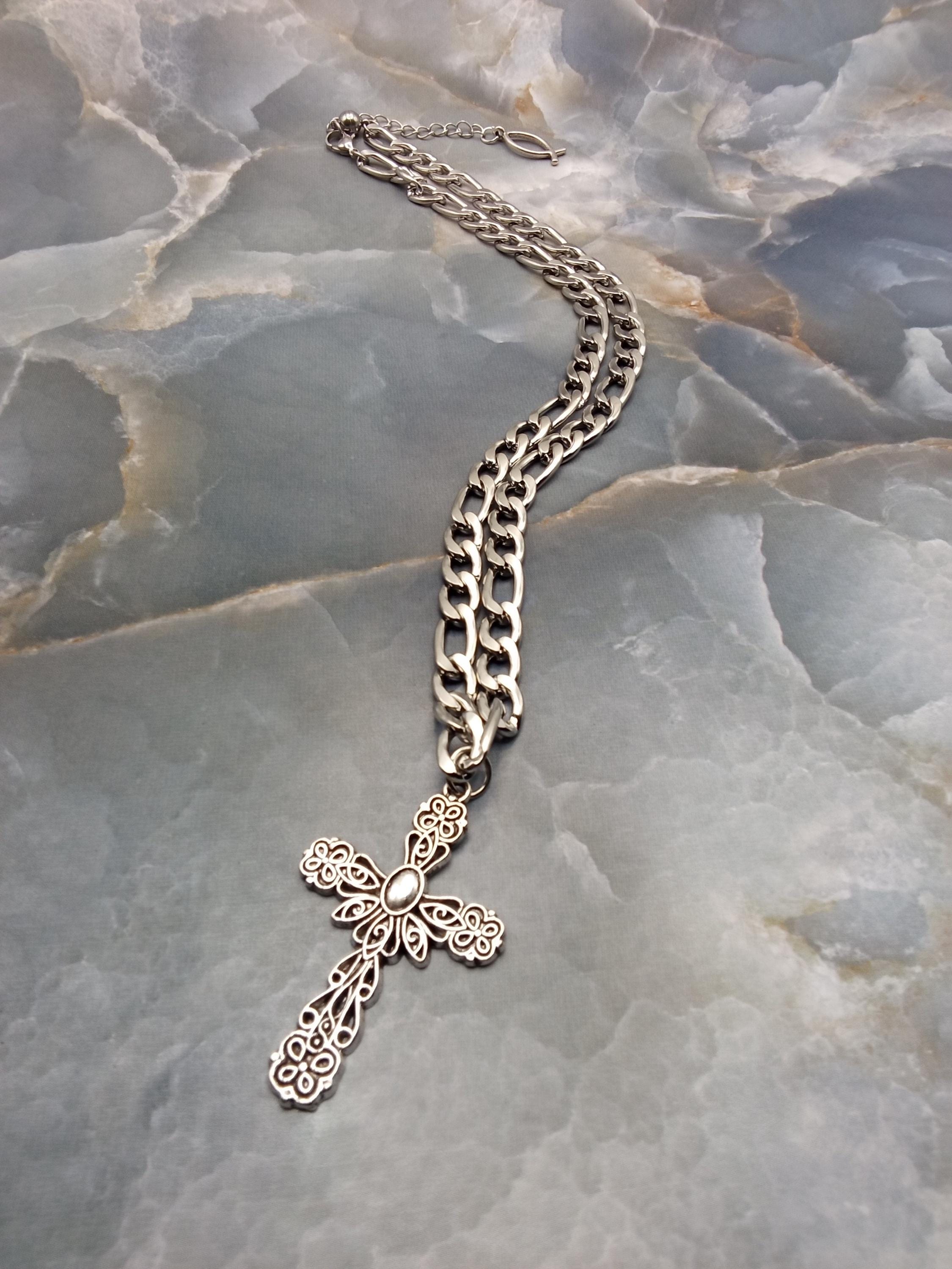 Non Metal Cross Necklace - Etsy