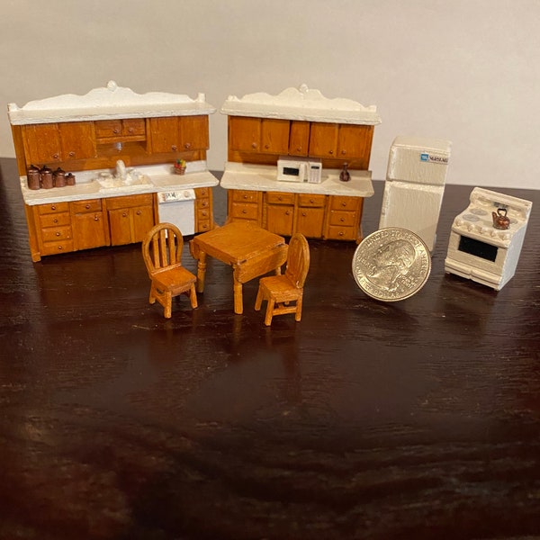 Quarter Inch Scale Realistic Modern Kitchen Set