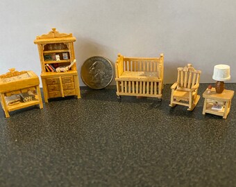 Dollhouse Miniature 1/4 Inch Scale Kitchen Furniture Set - Etsy