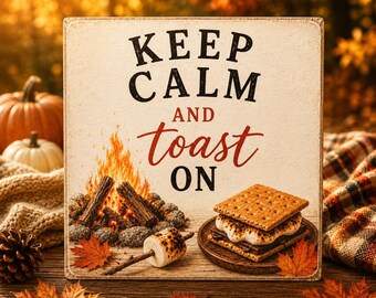 S'mores Decor | Campfire Decor | 5x5 Wood Sign Print | Shelf Sitter