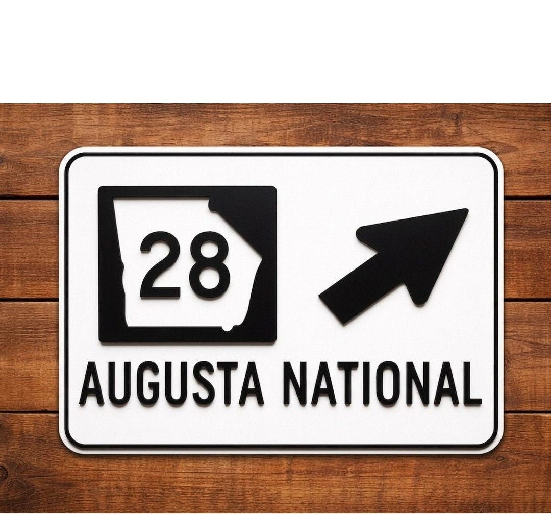 Augusta National Road Sign Exit Street Traffic Highway 28 Georgia Golf ...