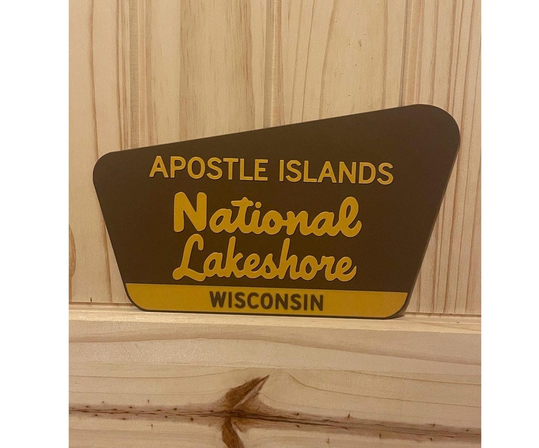 Apostle Sign Apostle Islands National Lakeshore Sign Beach Hike Trail Camp Lake ...