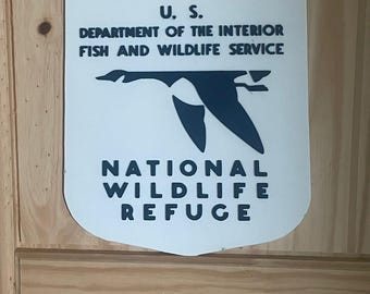 US National Wildlife Refuge Sign Fish Camp Hike Trail Outdoors Hunt