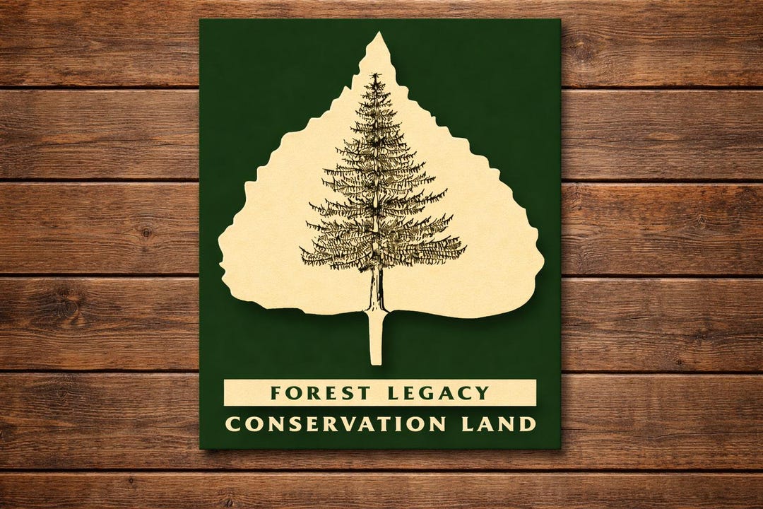 Forest Legacy Conservation Land Sign Forestry Woods DNR Environmental ...