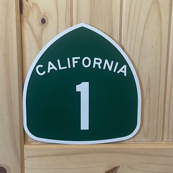 Marcador de carretera de la Ruta Estatal 1 de California, señal de carretera de la Costa del Pacífico