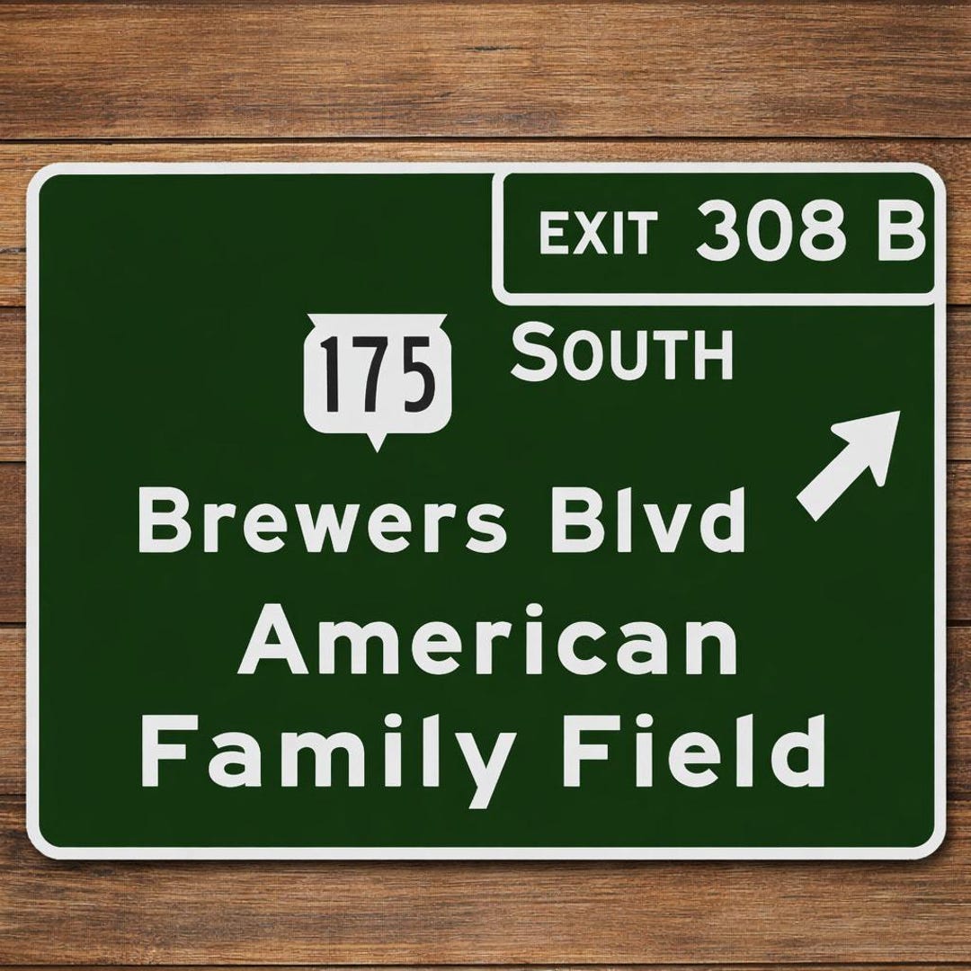 Brewers Blvd American Family Field Road Sign Milwaukee Wisconsin ...