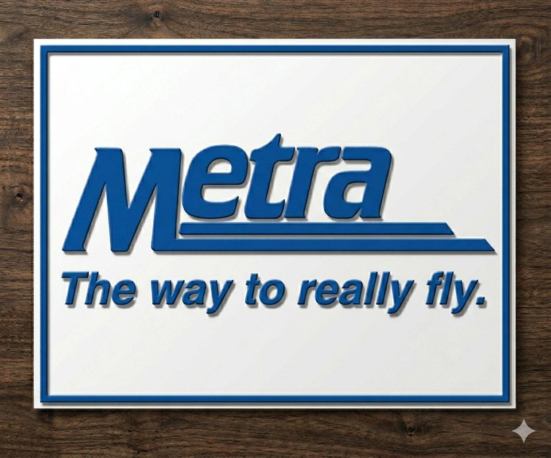 Chicago Metra Train Sign the Way to Really Fly Rail Commuter Railroad ...