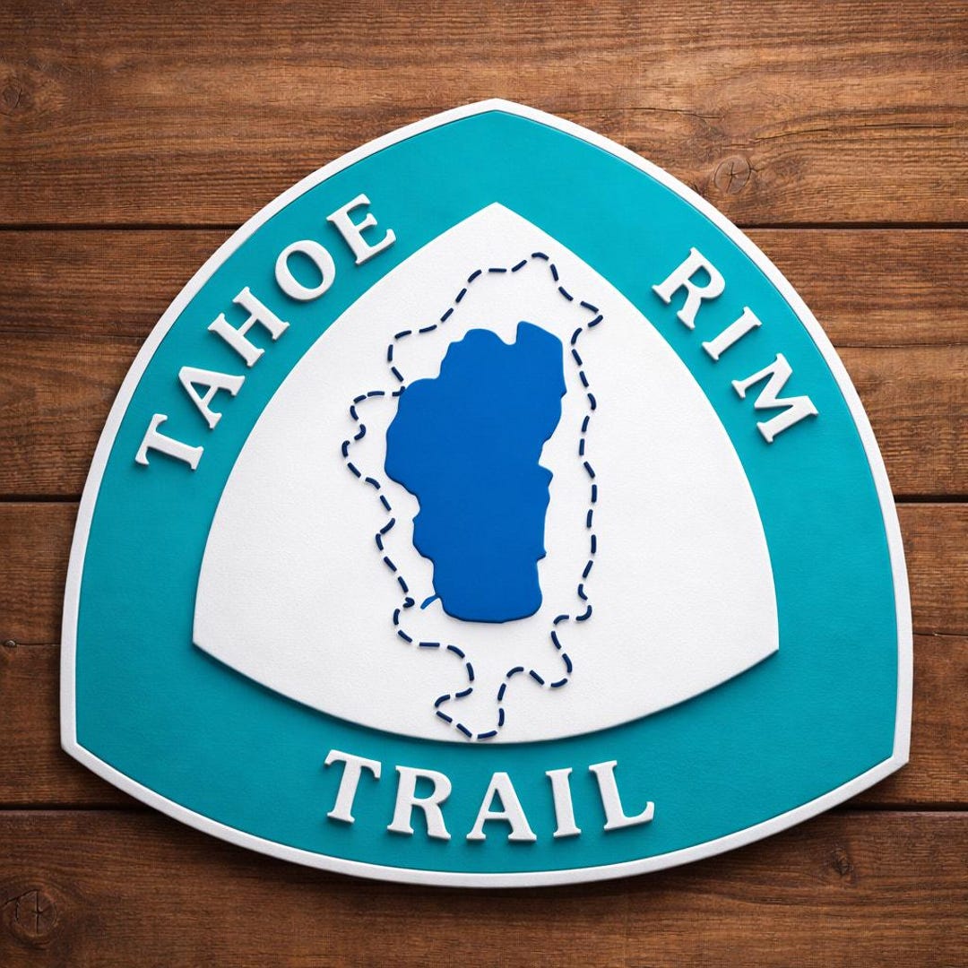 Pacific Rrim Sign Tahoe Rim Trail Sign Route Marker California Sierra Nevada Pacific ...