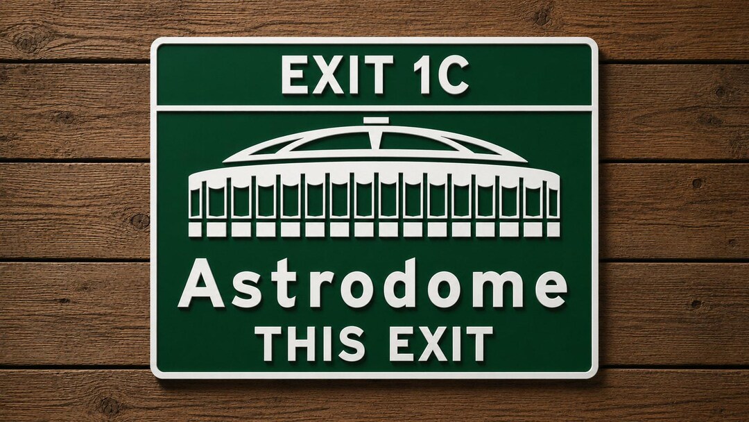 Astrodome Exit Road Sign Houston Texas Baseball Stadium Astros Park - Etsy