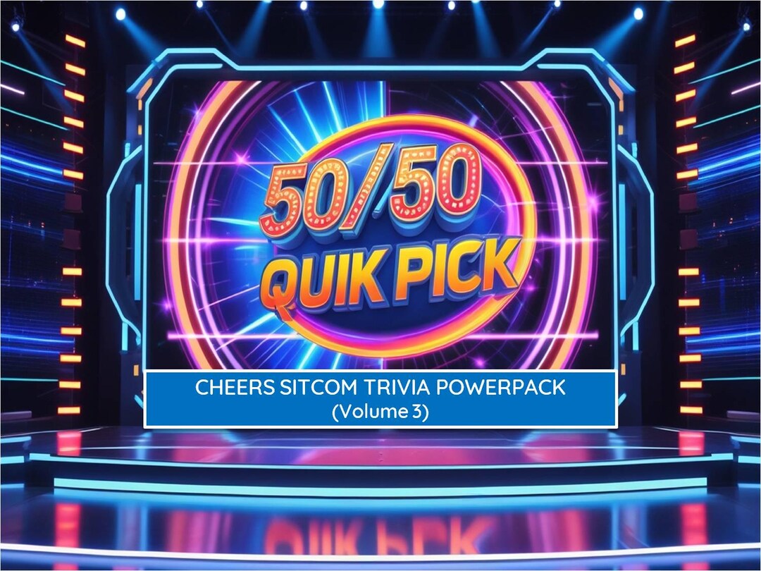 50/50 Quik Pick Powerpack - Cheers Sitcom Trivia Vol. 3 (125 Questions ...